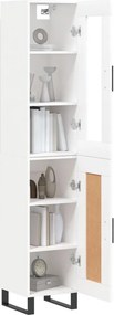 vidaXL Ντουλάπι Λευκό 34,5 x 34 x 180 εκ. από Επεξεργασμένο Ξύλο