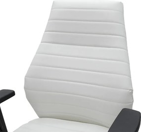 Καρέκλα γραφείου διευθυντή Benno pakoworld με pu χρώμα λευκό