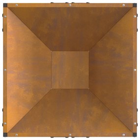 vidaXL Τζάκι Τετράγωνο 50x50x35 εκ Ανοξείδωτος Χάλυβας