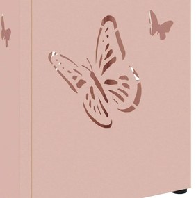vidaXL Σχέδιο & βάση αποθήκευσης Ροζ 15.5 x 15.5 x 49 εκ Ατσάλι