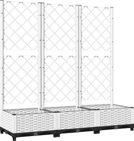 vidaXL Γλάστρα Κήπου Λευκό 120 x 40 x 121,5 cm