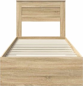 vidaXL Σκελετός Κρεβατιού Δρύς Sonoma 100 x 200 cm Επεξεργασμένο Ξύλο