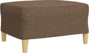 vidaXL Σετ καναπέδων 3 τεμαχίων με υποπόδιο καφέ ύφασμα