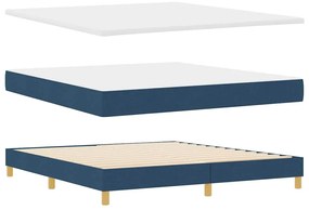 vidaXL Κρεβάτι με Ελατήρια με στρώμα Μπλε 180 x 200 cm ύφασμα