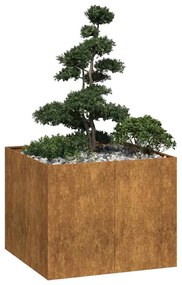 vidaXL Ζαρντινιέρα 100x100x80 εκ. Ατσάλι Σκληρυθέν στον Αέρα