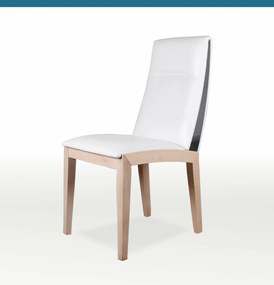 Ξύλινη-υφασμάτινη καρέκλα Finion μπεζ-άσπρο 97x47,5x48x45,5cm, FAN1234