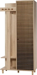 Έπιπλο εισόδου Soho Megapap χρώμα sonoma 90x36x194εκ.