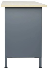 vidaXL Πάγκος Εργασίας Μαύρος 120 x 60 x 85 εκ. Ατσάλινος