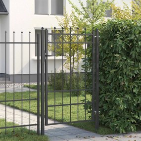 vidaXL Πύλη Φράχτη TILBURG 100 x 150 cm Κλειδώσιμο Μέταλλο Μαύρο