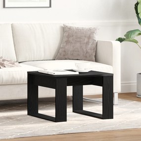 vidaXL Μαύρο Τραπεζάκι Δρυός - 50x50x35 εκ., Φτιαγμένο από Τεχνικό Ξύλο