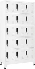 vidaXL Φοριαμός Λευκός 90 x 40 x 180 εκ. Ατσάλινος