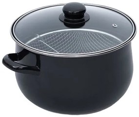 Estia Κατσαρόλα - Φριτέζα Εμαγιέ 24cm Μαύρη 01-9694