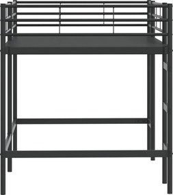 vidaXL Μαύρο 79,5 x 200 εκ. Ατσάλι