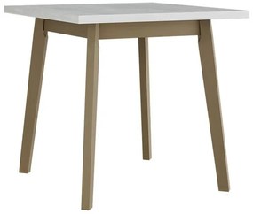 Τραπέζι Victorville 127, Άσπρο, Sonoma οξιά, 75x80x80cm, 14 kg, Πλαστικοποιημένη μοριοσανίδα, Ξύλο, Μερικώς συναρμολογημένο, Ξύλο: Οξιά | Epipla1.gr
