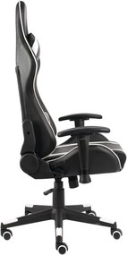 vidaXL Καρέκλα Gaming Περιστρεφόμενη Λευκή από PVC