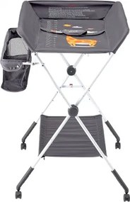 VEVOR Foldable Baby Changing Diaper Station with Side Basket &amp; Wheels Dark Gray