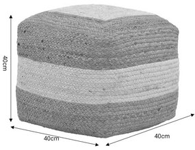 Σκαμπό-πουφ Sofian Inart μπεζ 100% γιούτα 40x40x40εκ 40x40x40 εκ.