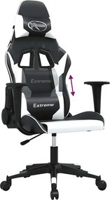 vidaXL Καρέκλα Gaming Μαύρο/Λευκό από Συνθετικό Δέρμα
