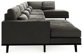 Γωνιακός Καναπές Seattle K101, Γκρι, 351x202x85cm, Πόδια: Ξύλο, Ξύλο: Πεύκο | Epipla1.gr