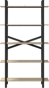 vidaXL Ράφι Βιβλίων Δρύς Sonoma 100 x 33,5 x 178 εκ Επεξεργασμένο ξύλο