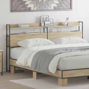 vidaXL Κεφαλάρι Αποθήκης Sonoma Δρυς 200 cm Επεξεργασμένο ξύλο