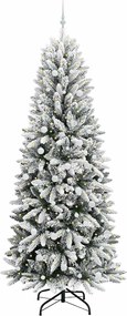 vidaXL Τεχνητό Χριστουγεννιάτικο Δέντρο με 300 LED Λευκό 240 cm