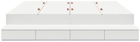 vidaXL Κρεβάτι με αποθηκευτικό χώρο Λευκό 236.5 x 180 x 31.5 εκ