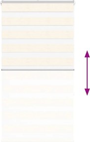 vidaXL Ζέβρα τυφλή μπεζ μάρμαρο Πλάτος υφάσματος 75,9 εκ. Πολυεστέρας