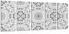 Εικόνα 5 τμημάτων μοναδικό έθνικ μοτίβο σε ασπρόμαυρο - 100x50