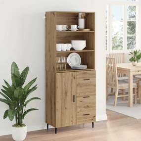 vidaXL Highboard 2 pcs Artisan Oak 69,5 x 32,5 x 180 εκ