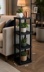 Ράφι Μαύρο OUPO 23x23x102