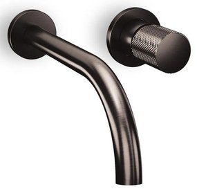 Μπαταρία νιπτήρα εντοιχισμού Eletta Tecno-Μauro-brushed