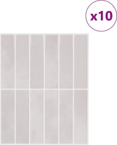 vidaXL Ορθογώνιο Πλακάκι 10 τεμ. Μπεζ 29 x 23 x 0,08 εκ