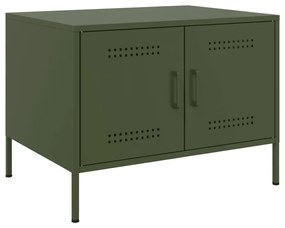 Τραπεζάκι Σαλονιού Πράσινο Λαδί 68x50x50,5 εκ. από Ατσάλι