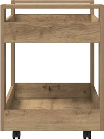 vidaXL Τροχήλατο Γραφείο Artisan Oak 60 x 45 x 60 εκ