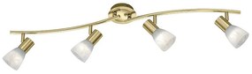 Φωτιστικό Οροφής-Σποτ Led Levisto 4x400Lm 88x19x11cm Brass Mat 871010408 Trio Lighting Metal, Glass