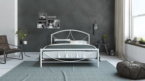 Κρεβάτι Vicky-90x200-Ασημί Σφυρίλατο-Με ποδαρικό
