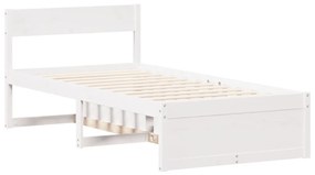vidaXL Σκελετός Κρεβ. Χωρίς Στρώμα Λευκό 90x190 εκ Μασίφ Πεύκο