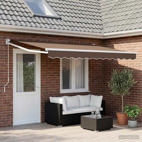 vidaXL Αναδιπλούμενη τέντα Taupe 4 x 2 m