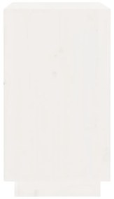 vidaXL Κάβα Κρασιών Λευκή 55,5 x 34 x 61 εκ. από Μασίφ Ξύλο Πεύκου