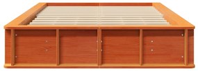 vidaXL Σκελετός Κρεβατιού Καφέ κεριού 120 x 200 cm Μασίφ ξύλο
