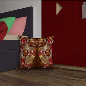 Stewehome Διακοσμητική μαξιλαροθήκη με 3d ψηφιακή εκτύπωση θεματική για Πρωτοχρονιά Λευκό