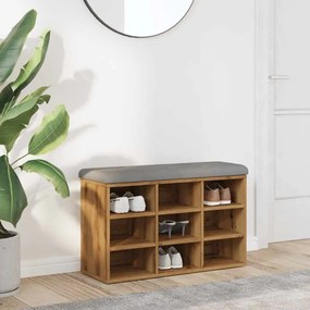 Πάγκος παπουτσιών Artisan Oak 82x32x50 cm Κατασκευασμένο ξύλο - Καφέ