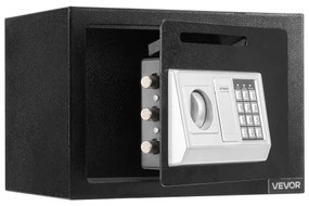 VEVOR 0.6 Cubic Feet Drop Safe, Drop Slot Safe Box with Password and Turn Knob, Heavy Duty Compact Cash Depository Box with a Front Lock Slot for Cash, Bank Slips, Jewelry, Documents, Bills, Black