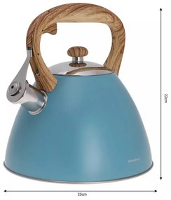 Τσαγιέρα Klausberg KB 7263, 22 cm, 3 l, Σφυρίχτρα ατμού, Επαγωγή, Μπλε