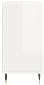 vidaXL Ραφιέρα Γυαλιστερή Λευκή 103,5 x 35 x 70εκ. από Επεξεργ. Ξύλο