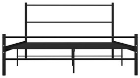 vidaXL Πλαίσιο Κρεβατιού Μαύρο 140 x 200 εκ. Μεταλλικό