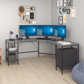 Γραφείο Ανθρακί MIDU 180x60x76