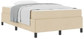 vidaXL Κρεβάτι με ελατήρια Κρέμα και Μαύρο 120 x 200 cm