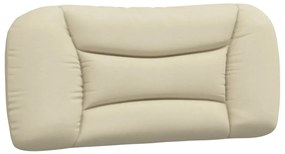 vidaXL Κρεβάτι με Στρώμα Hvar Κρεμ 90x200 εκ.Υφασμάτινο